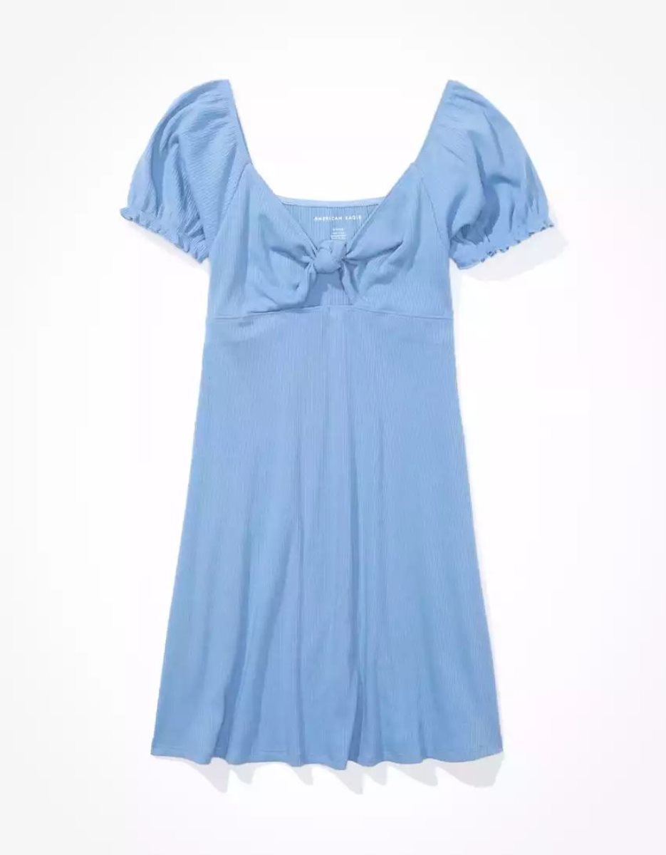 Mini Robe American Eagle AE Cut-Out Knit Bleu Femme | QME-16547718